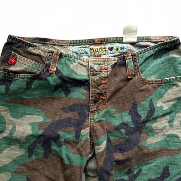 Vintage 90’s Mudd Cargo Camo Low Rise Flare Jeans - Picture 3 of 5